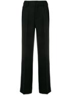 Vince Flared High Waisted Trousers - Black