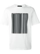 Alexander Wang Logo Barcode T-shirt, Men's, Size: 50, White, Cotton
