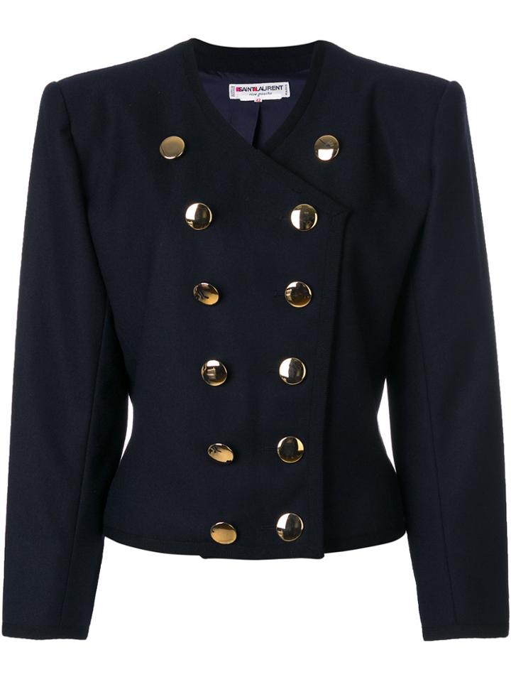 Yves Saint Laurent Vintage Double-breasted Jacket - Blue