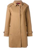 Sealup Double Breasted Zipped Coat, Women's, Size: 46, Brown, Cotton/polyamide/polyester/wool