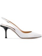 Sergio Rossi Slingback Pointed Toe Pumps - White