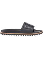 Fendi Logo Strap Slides - Black