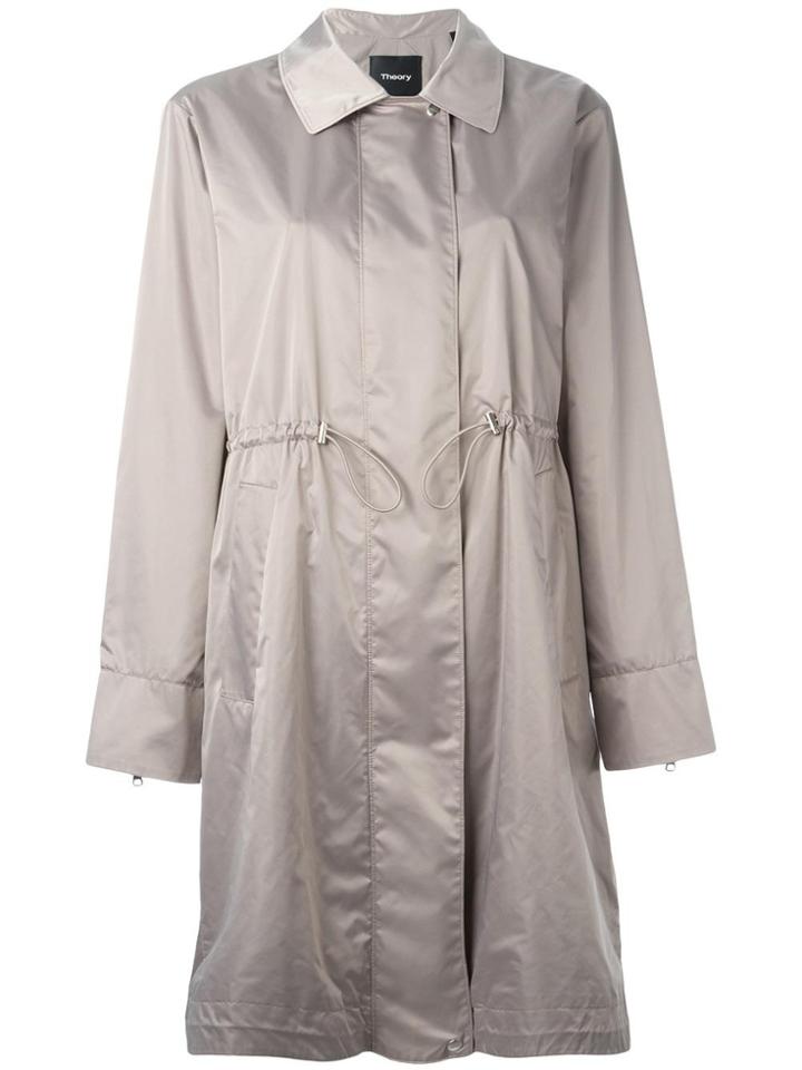 Theory Drawstring Coat - Nude & Neutrals