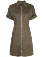 Veronica Beard Zipped Shirt Dress - Green