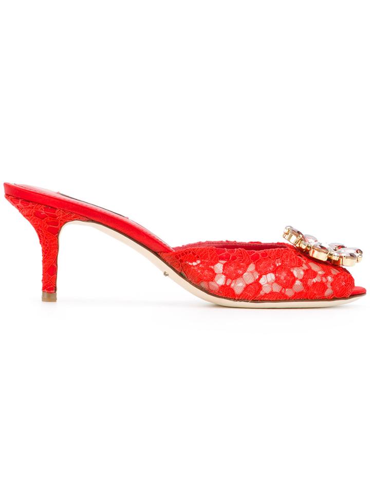 Dolce & Gabbana Keira Mules - Red