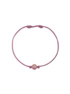 Shamballa Jewels 18kt Rose Gold Pave Pink Sapphire Orb Bracelet -