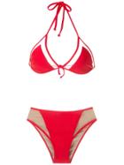 Adriana Degreas Panelled Bikini Set - Red
