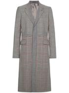 Alexander Mcqueen Single Breasted Check Overcoat - Unavailable