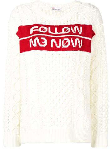 Red Valentino Follow Me Now Jacquard Jumper - Neutrals