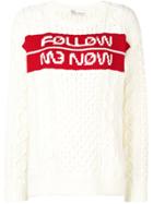 Red Valentino Follow Me Now Jacquard Jumper - Neutrals