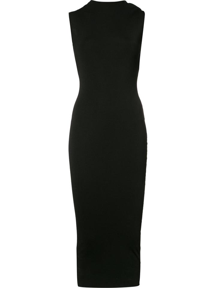 Solace - Open Back Fitted Dress - Women - Polyamide/spandex/elastane/viscose - 10, Women's, Black, Polyamide/spandex/elastane/viscose