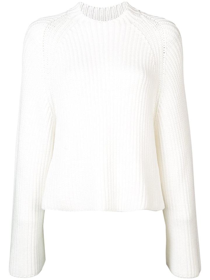 Rosetta Getty Ribbed Knit Sweater - White