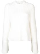 Rosetta Getty Ribbed Knit Sweater - White