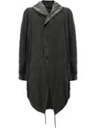 Masnada - Hooded Coat - Men - Cotton/linen/flax/polyamide/spandex/elastane - 50, Grey, Cotton/linen/flax/polyamide/spandex/elastane