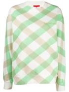 Eckhaus Latta Lattice Check Sweatshirt - Green