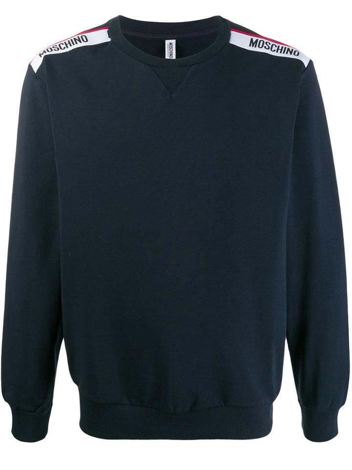 Moschino Logo Tape Sweatshirt - Blue