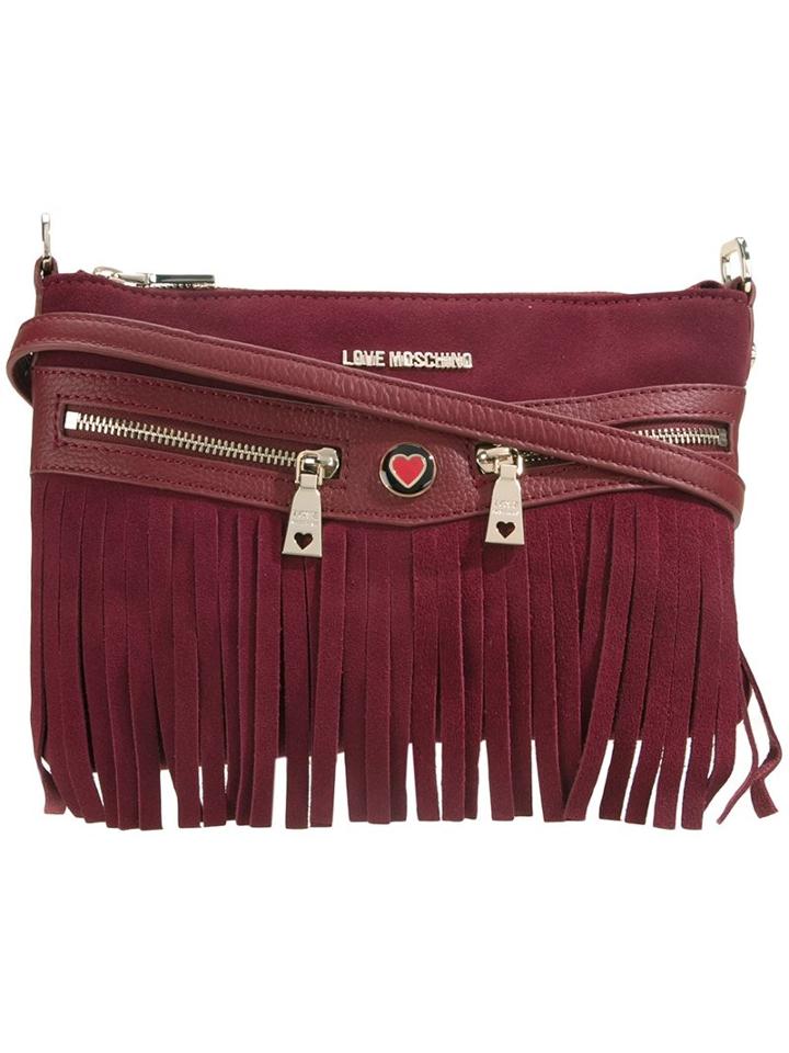Love Moschino Fringed Crossbody Bag, Women's, Red