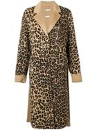 P.a.r.o.s.h. Leopard Single Breasted Coat - Brown