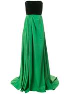 Alex Perry Dalton Strapless Gown - Green