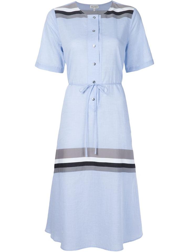Suno Striped Detailing Dress