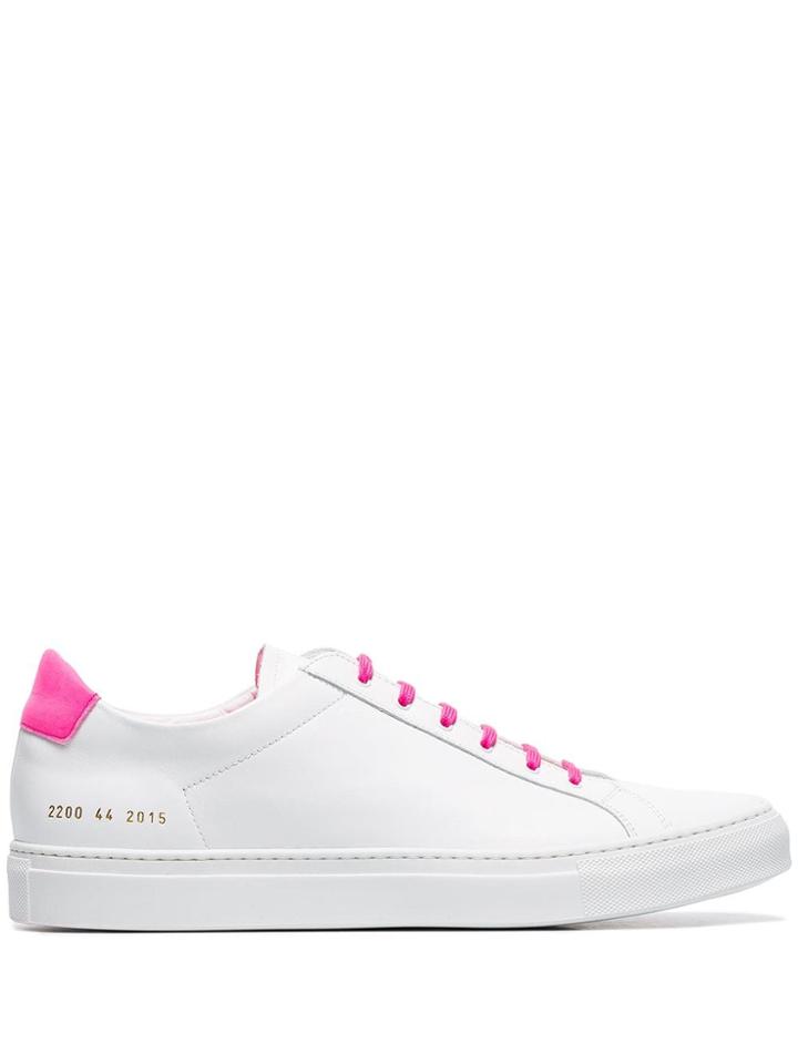 Common Projects White Retro Contrasting Laces Low-top Leather Sneakers