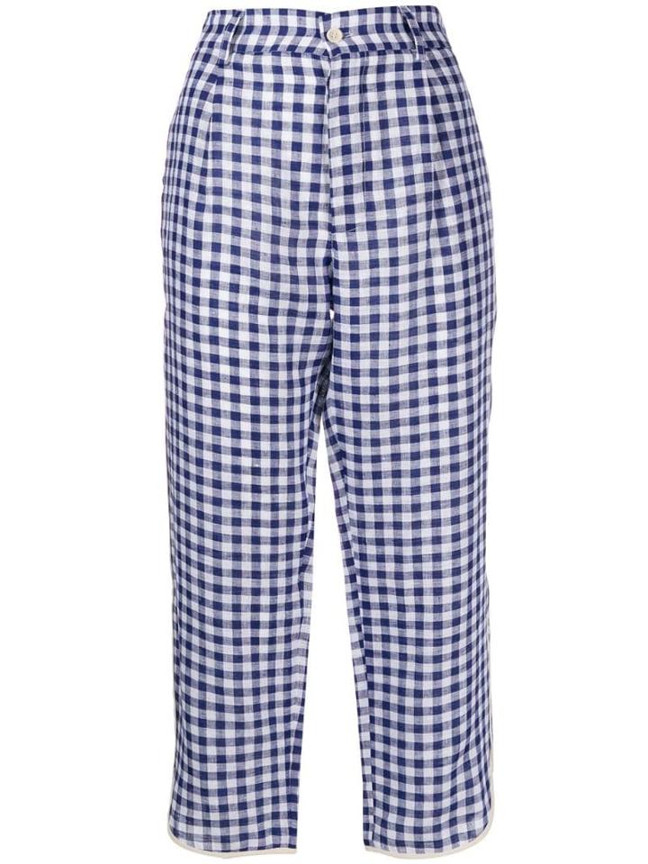 Jejia Claire Checked Pant - Blue