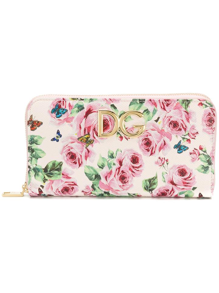 Dolce & Gabbana Rose Print Continental Purse - Multicolour
