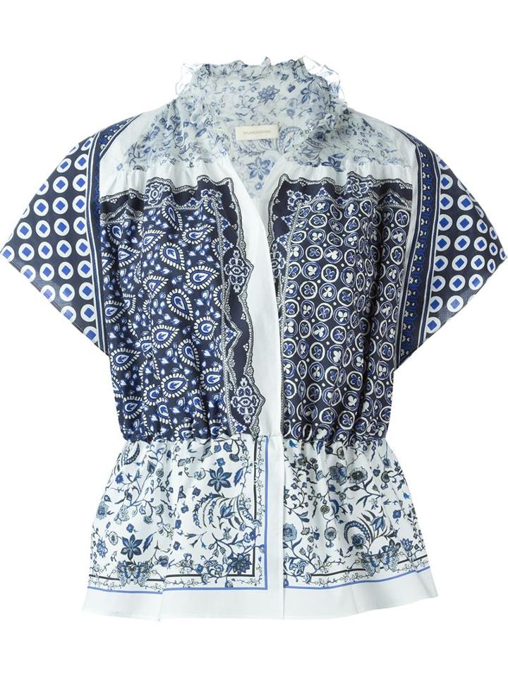Wunderkind Peplum Printed Blouse
