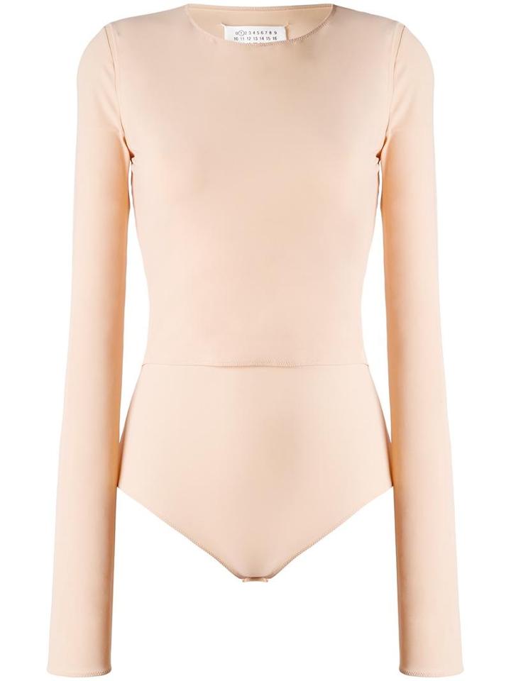 Maison Margiela Long Sleeve Body, Women's, Size: 44, Nude/neutrals, Polyamide/spandex/elastane