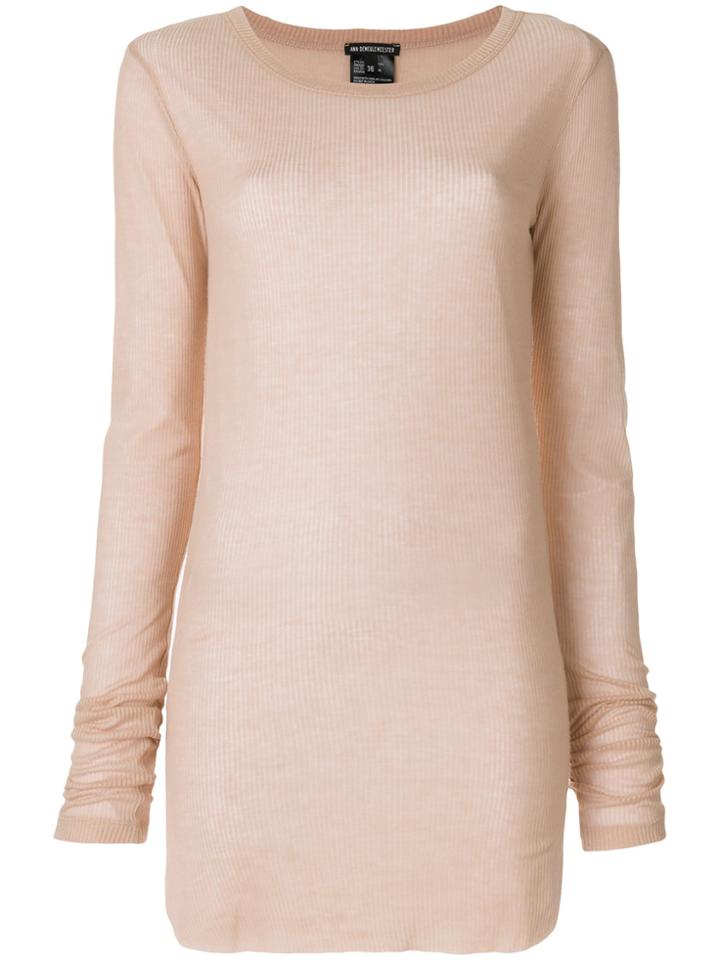 Ann Demeulemeester Fitted Knitted Top - Nude & Neutrals