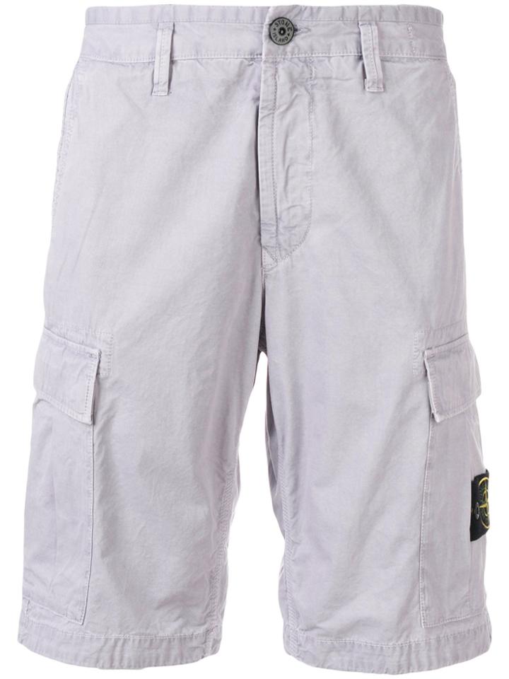 Stone Island Tc Old Bermuda Shorts - Pink & Purple