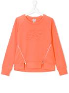 Karl Lagerfeld Kids Embossed Hashtag Zipped Sweatshirt - Yellow &