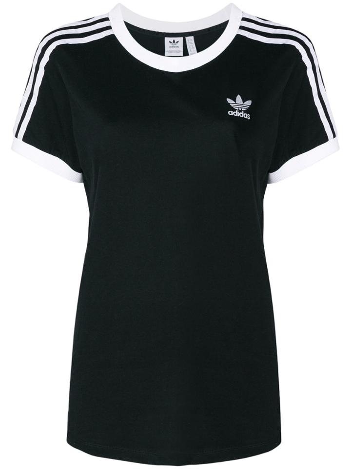Adidas Classic Stripe Detail T-shirt - Black