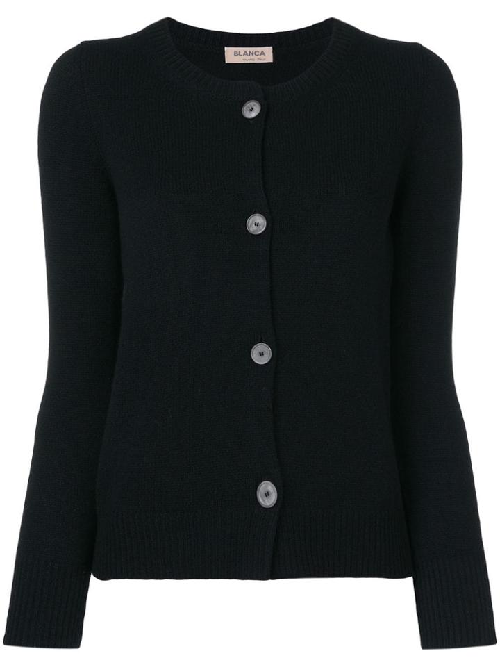 Blanca Slim-fit Knitted Cardigan - Black