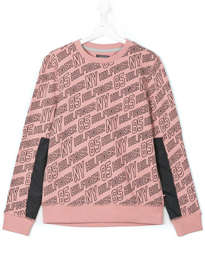 Tommy Hilfiger Junior - Printed Sweatshirt - Kids - Cotton/polyester - 16 Yrs, Pink/purple