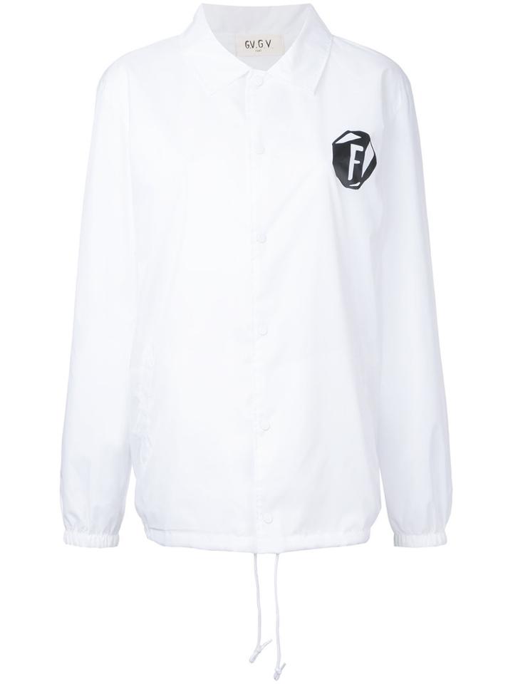 G.v.g.v.flat Printed Jacket, Women's, White, Polyester/nylon