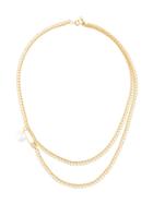 Wouters & Hendrix My Favourite Safety Pin And Pearl Necklace - Yellow