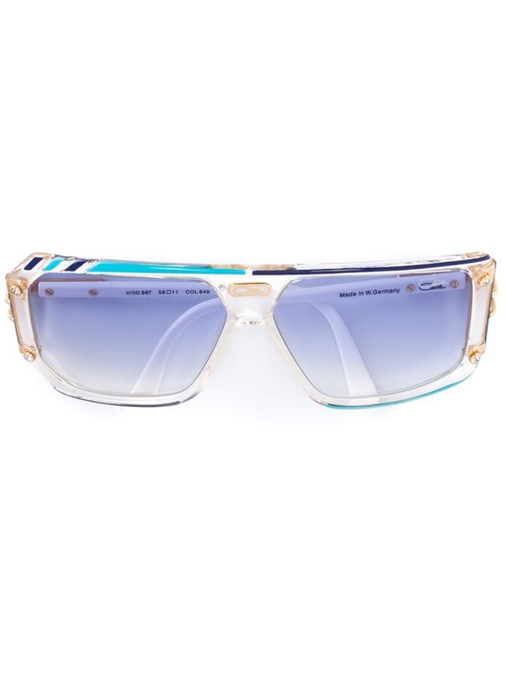 Cazal '867' Geometric Sunglasses - White