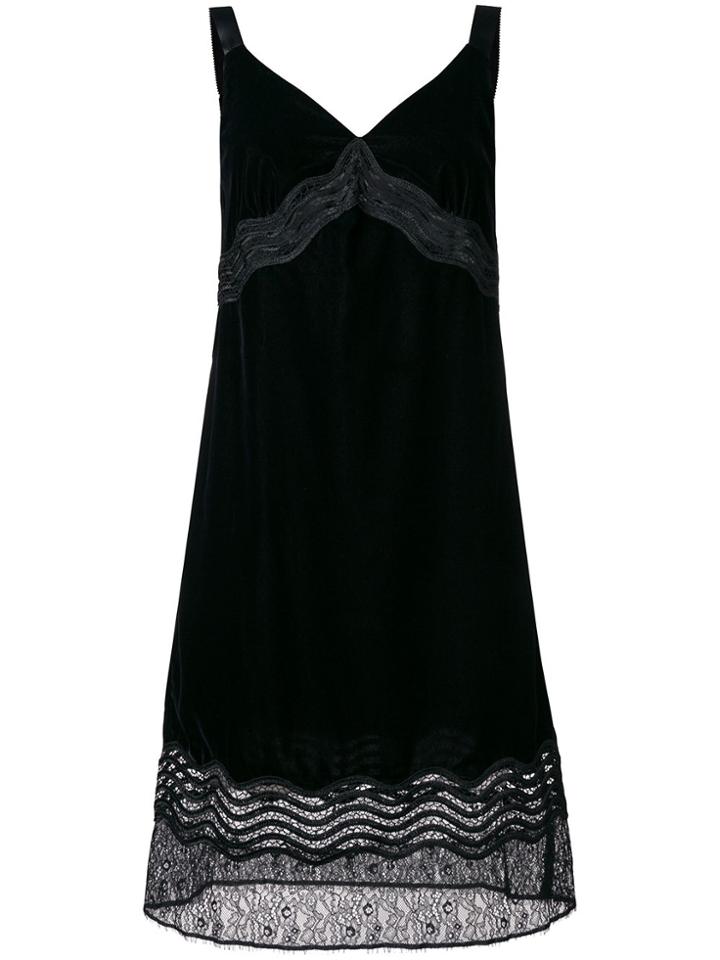 Pinko Cassetto Lace Trim Dress - Black