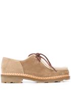 Ymc Lace-up Colour Blocked Loafers - Neutrals