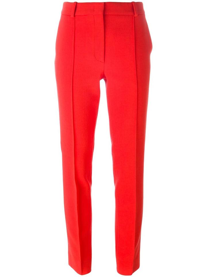 Emilio Pucci Tailored Cropped Trousers, Women's, Size: 40, Red, Acetate/viscose/virgin Wool/spandex/elastane