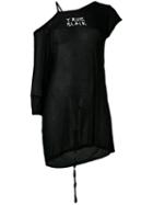 Ann Demeulemeester - One Shoulder T-shirt - Women - Modal - 34, Black, Modal