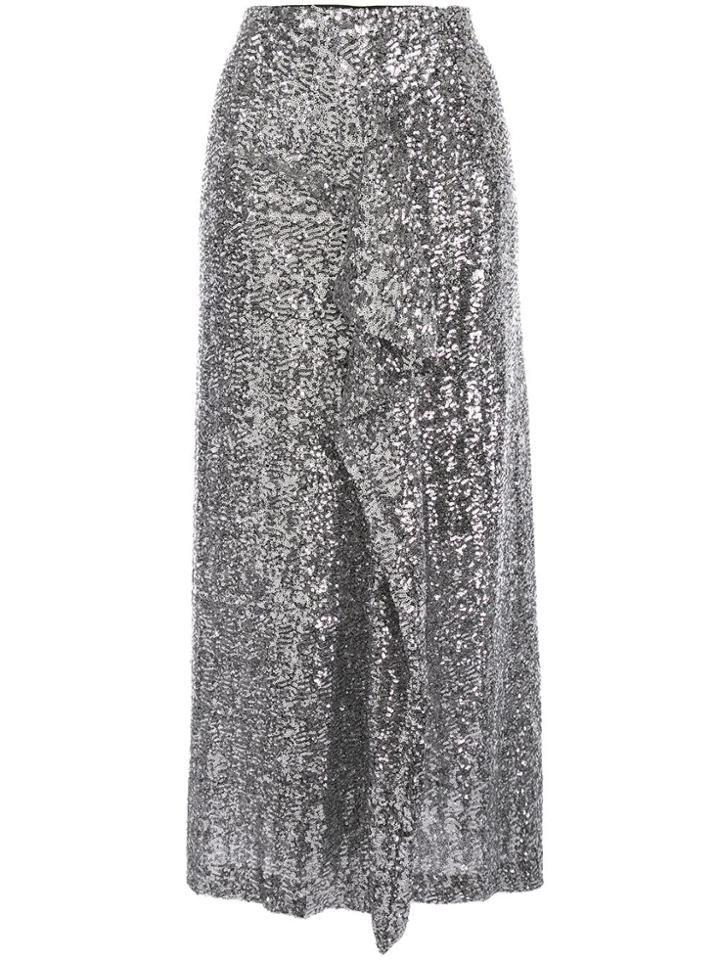 Roland Mouret Lowit Sequin Pencil Skirt - Silver