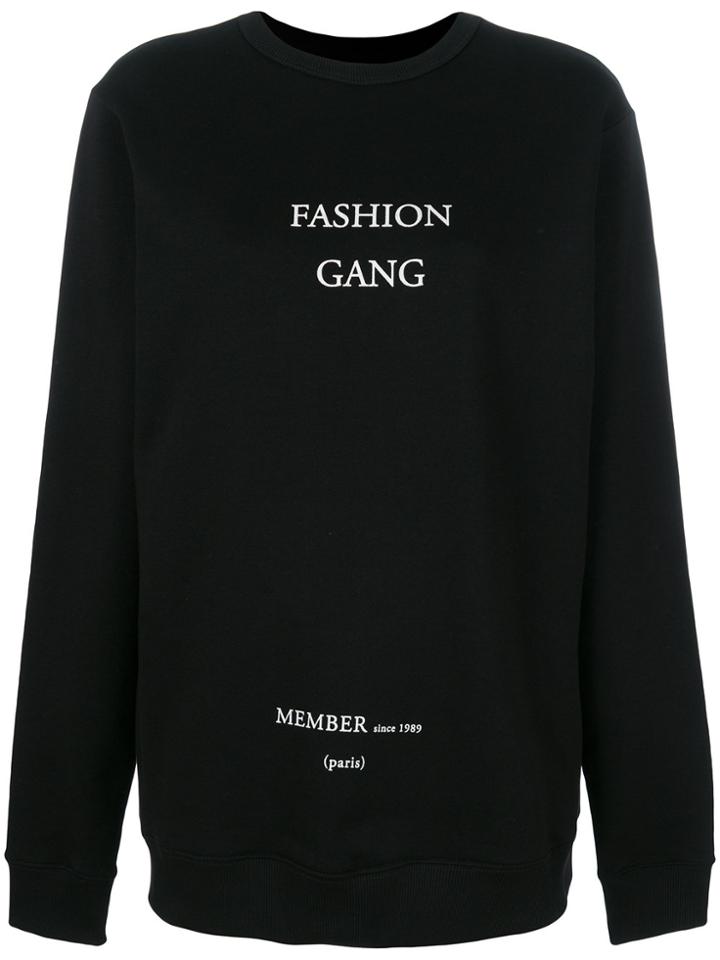 Ih Nom Uh Nit Fashion Gang Slogan Sweatshirt - Black