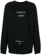 Ih Nom Uh Nit Fashion Gang Slogan Sweatshirt - Black