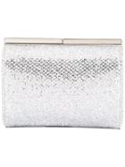 Jimmy Choo Cate Clutch, Women's, Grey, Polyamide/brass/viscose/silk