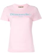 Jour/né Dimanche Slogan T-shirt - Pink & Purple