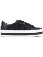 Alice+olivia Glittered Sneakers - Black