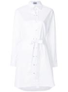 Balossa White Shirt Belted Shirt Dress