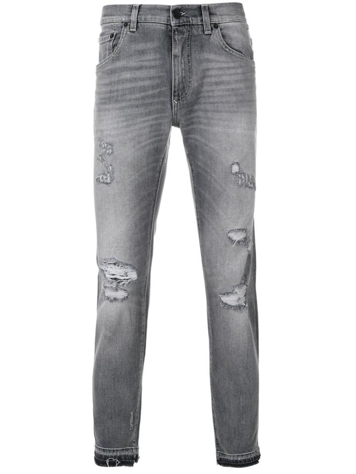 Dolce & Gabbana Distressed Skinny Jeans - Grey